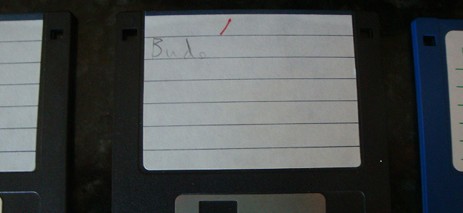 My cracked Budokan disk, on 3.5